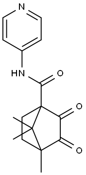 4,7,7-trimethyl-2,3-dioxo-N-(4-pyridinyl)bicyclo[2.2.1]heptane-1-carboxamide Struktur