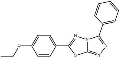 6-(4-ethoxyphenyl)-3-phenyl[1,2,4]triazolo[3,4-b][1,3,4]thiadiazole Struktur