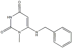 6-(benzylamino)-1-methyl-2,4(1H,3H)-pyrimidinedione Struktur