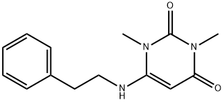 1,3-dimethyl-6-[(2-phenylethyl)amino]-2,4(1H,3H)-pyrimidinedione Struktur