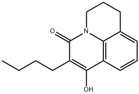 6-butyl-7-hydroxy-2,3-dihydro-1H,5H-pyrido[3,2,1-ij]quinolin-5-one Struktur