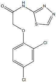 2-(2,4-dichlorophenoxy)-N-(1,3,4-thiadiazol-2-yl)acetamide Struktur