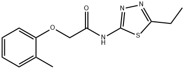 N-(5-ethyl-1,3,4-thiadiazol-2-yl)-2-(2-methylphenoxy)acetamide Struktur