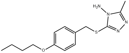 3-({[4-(butyloxy)phenyl]methyl}sulfanyl)-5-methyl-4H-1,2,4-triazol-4-amine Struktur