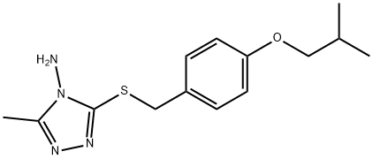 3-[(4-isobutoxybenzyl)sulfanyl]-5-methyl-4H-1,2,4-triazol-4-amine Struktur