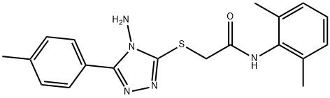 2-{[4-amino-5-(4-methylphenyl)-4H-1,2,4-triazol-3-yl]sulfanyl}-N-(2,6-dimethylphenyl)acetamide Struktur