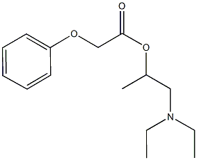 2-(diethylamino)-1-methylethyl phenoxyacetate Struktur