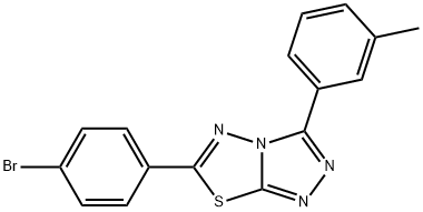 6-(4-bromophenyl)-3-(3-methylphenyl)[1,2,4]triazolo[3,4-b][1,3,4]thiadiazole Struktur