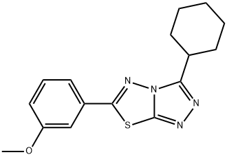 3-(3-cyclohexyl[1,2,4]triazolo[3,4-b][1,3,4]thiadiazol-6-yl)phenyl methyl ether Struktur