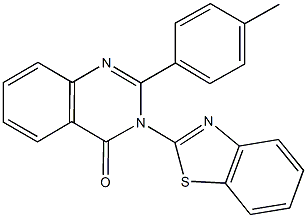 3-(1,3-benzothiazol-2-yl)-2-(4-methylphenyl)-4(3H)-quinazolinone Struktur