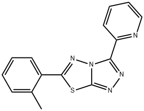 6-(2-methylphenyl)-3-(2-pyridinyl)[1,2,4]triazolo[3,4-b][1,3,4]thiadiazole Struktur