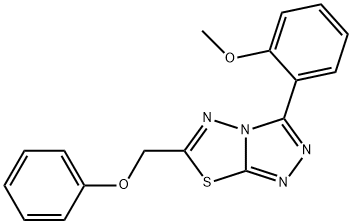 3-(2-methoxyphenyl)-6-(phenoxymethyl)[1,2,4]triazolo[3,4-b][1,3,4]thiadiazole Struktur