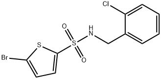 5-bromo-N-(2-chlorobenzyl)-2-thiophenesulfonamide Struktur