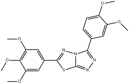 3-(3,4-dimethoxyphenyl)-6-(3,4,5-trimethoxyphenyl)[1,2,4]triazolo[3,4-b][1,3,4]thiadiazole Struktur