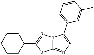 6-cyclohexyl-3-(3-methylphenyl)[1,2,4]triazolo[3,4-b][1,3,4]thiadiazole Struktur