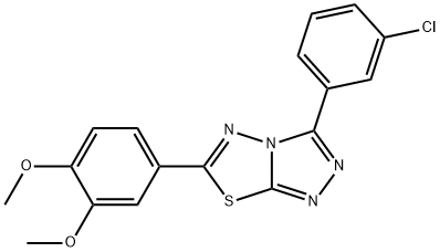 3-(3-chlorophenyl)-6-(3,4-dimethoxyphenyl)[1,2,4]triazolo[3,4-b][1,3,4]thiadiazole Struktur