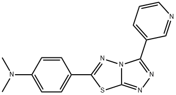 N,N-dimethyl-N-{4-[3-(3-pyridinyl)[1,2,4]triazolo[3,4-b][1,3,4]thiadiazol-6-yl]phenyl}amine Struktur