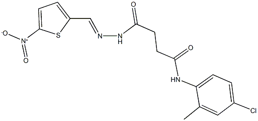 N-(4-chloro-2-methylphenyl)-4-[2-({5-nitro-2-thienyl}methylene)hydrazino]-4-oxobutanamide Struktur