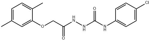 N-(4-chlorophenyl)-2-[(2,5-dimethylphenoxy)acetyl]hydrazinecarboxamide Struktur