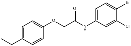 N-(4-bromo-3-chlorophenyl)-2-(4-ethylphenoxy)acetamide Struktur