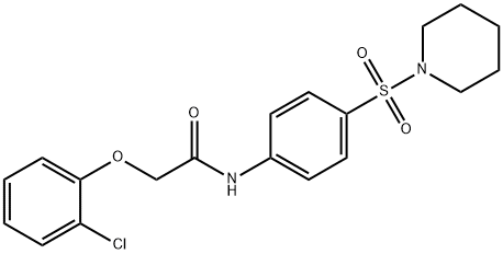 2-(2-chlorophenoxy)-N-[4-(1-piperidinylsulfonyl)phenyl]acetamide Struktur