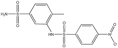 3-[({4-nitrophenyl}sulfonyl)amino]-4-methylbenzenesulfonamide Struktur