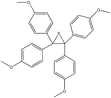 2,2,3,3-tetrakis(4-methoxyphenyl)thiirane Struktur