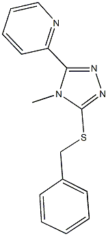 benzyl 4-methyl-5-(2-pyridinyl)-4H-1,2,4-triazol-3-yl sulfide Struktur