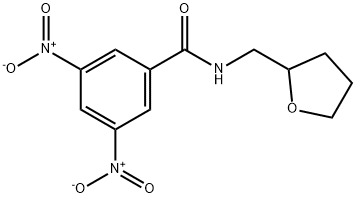 3,5-bisnitro-N-(tetrahydrofuran-2-ylmethyl)benzamide Struktur