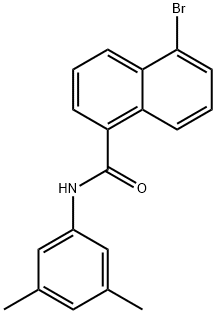 5-bromo-N-(3,5-dimethylphenyl)-1-naphthamide Struktur