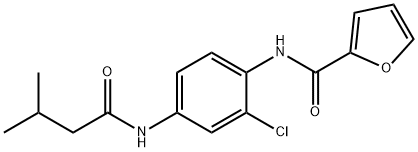 N-{2-chloro-4-[(3-methylbutanoyl)amino]phenyl}-2-furamide Struktur