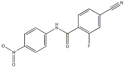 4-cyano-2-fluoro-N-{4-nitrophenyl}benzamide Struktur