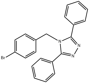 4-(4-bromobenzyl)-3,5-diphenyl-4H-1,2,4-triazole Struktur