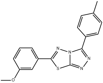 methyl 3-[3-(4-methylphenyl)[1,2,4]triazolo[3,4-b][1,3,4]thiadiazol-6-yl]phenyl ether Struktur