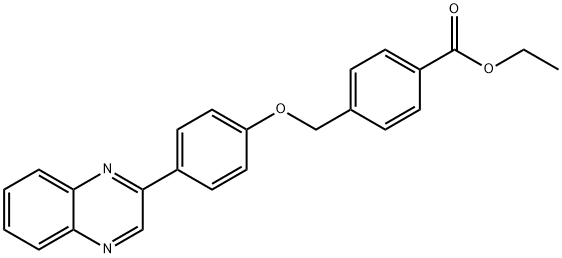 ethyl 4-{[4-(2-quinoxalinyl)phenoxy]methyl}benzoate Struktur