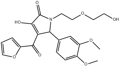 5-(3,4-dimethoxyphenyl)-4-(2-furoyl)-3-hydroxy-1-[2-(2-hydroxyethoxy)ethyl]-1,5-dihydro-2H-pyrrol-2-one Struktur