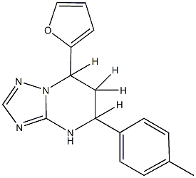 7-(2-furyl)-5-(4-methylphenyl)-4,5,6,7-tetrahydro[1,2,4]triazolo[1,5-a]pyrimidine Struktur