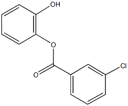 2-hydroxyphenyl 3-chlorobenzoate Struktur