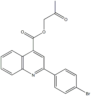 2-oxopropyl 2-(4-bromophenyl)-4-quinolinecarboxylate Struktur