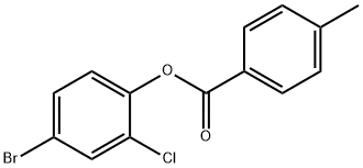 4-bromo-2-chlorophenyl 4-methylbenzoate Struktur