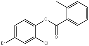 4-bromo-2-chlorophenyl 2-methylbenzoate Struktur