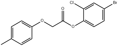 4-bromo-2-chlorophenyl (4-methylphenoxy)acetate Struktur