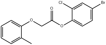 4-bromo-2-chlorophenyl (2-methylphenoxy)acetate Struktur