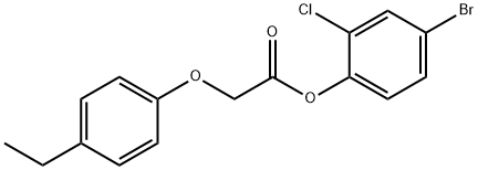 4-bromo-2-chlorophenyl (4-ethylphenoxy)acetate Struktur