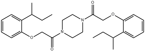 1,4-bis[(2-sec-butylphenoxy)acetyl]piperazine Struktur