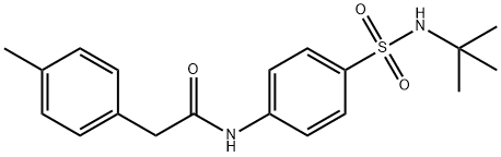 N-{4-[(tert-butylamino)sulfonyl]phenyl}-2-(4-methylphenyl)acetamide Struktur