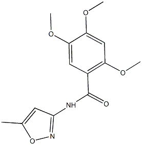 2,4,5-trimethoxy-N-(5-methyl-3-isoxazolyl)benzamide Struktur