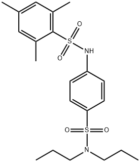 N-{4-[(dipropylamino)sulfonyl]phenyl}-2,4,6-trimethylbenzenesulfonamide Struktur