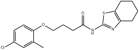 4-(4-chloro-2-methylphenoxy)-N-(4,5,6,7-tetrahydro-1,3-benzothiazol-2-yl)butanamide Struktur