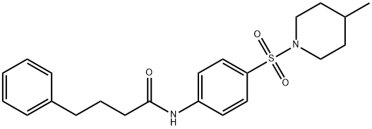 N-{4-[(4-methylpiperidin-1-yl)sulfonyl]phenyl}-4-phenylbutanamide Struktur